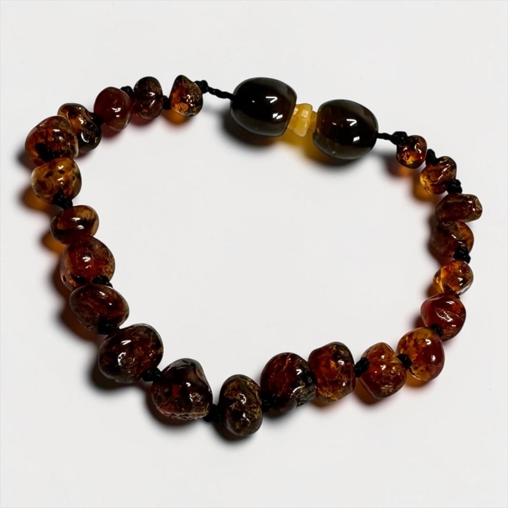Baltic Amber Style Nugget Bead Bracelet As Is‎ Loose Clasp 5.5" Craft/Repair